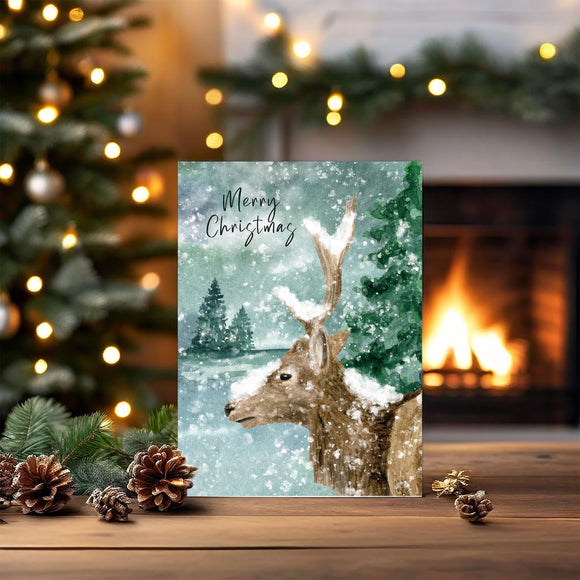 Merry Christmas Greeting Cards - Deer