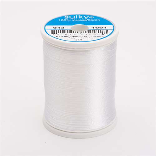 Sulky 40 wt 1500 Yard Rayon Thread - 944-1001 - Bright White – Carolina  Thread Place